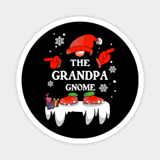 Grandpa Gnome Buffalo Plaid Matching Family Christmas Pajama Magnet